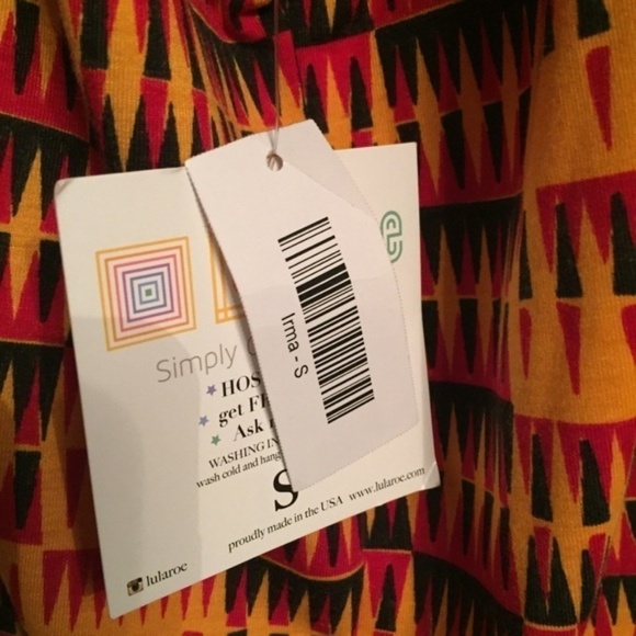 LuLaRoe Irma Print Top S - Picture 4 of 5